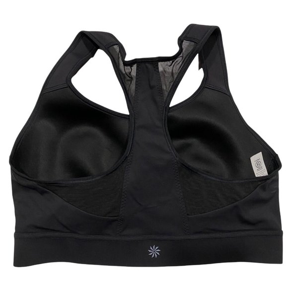 NWT ATHLETA Hustle Bra Supersonic Sz 36D/DD Black Pullover - Picture 2 of 5